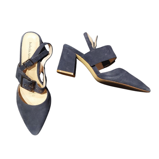 Isabella blue suede leather heels, size 41/10