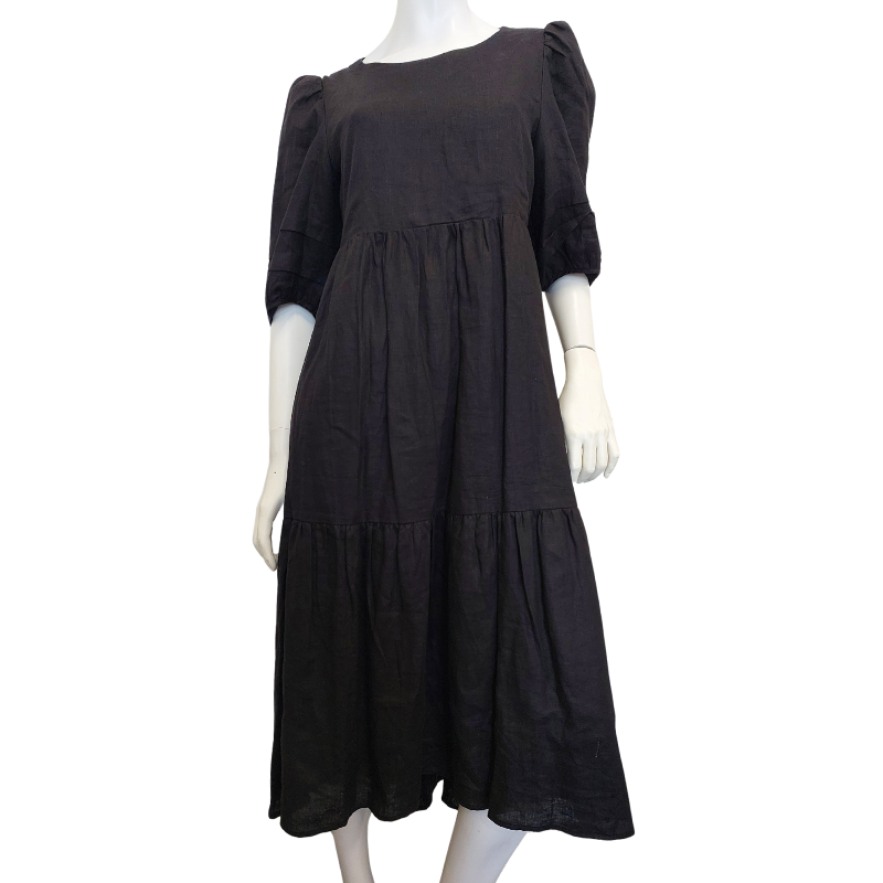 Aere black linen dress, size 12
