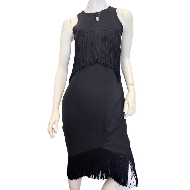 Carla Zampatti Designer tassel dress & jacket, size 10