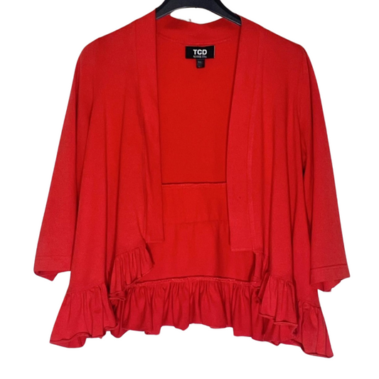 TCD bright red shrug, size 14