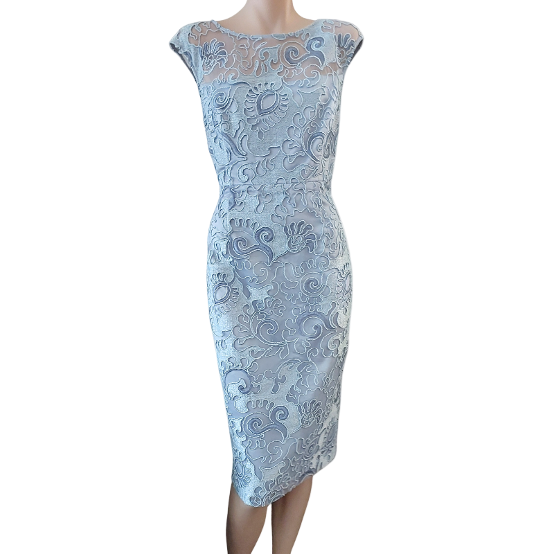 Anthea Crawford blue lace formal dress, size 8