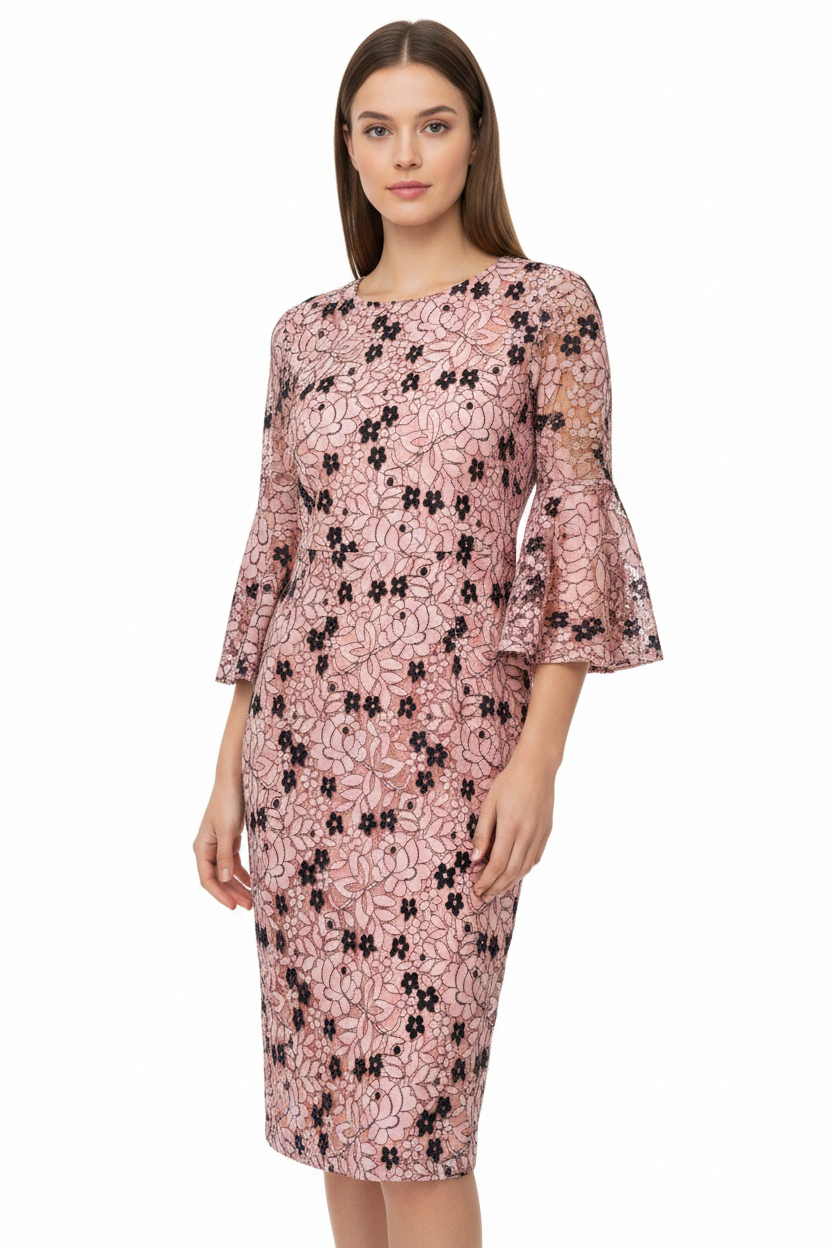 Romance pink lace formal dress, size 12