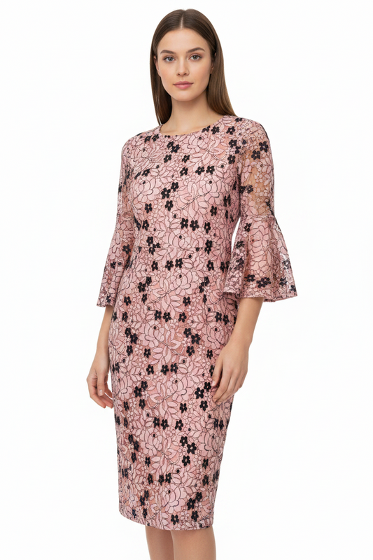 Romance pink lace formal dress, size 12