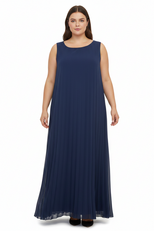 Cocobelle navy pleated maxi  formal, size 18