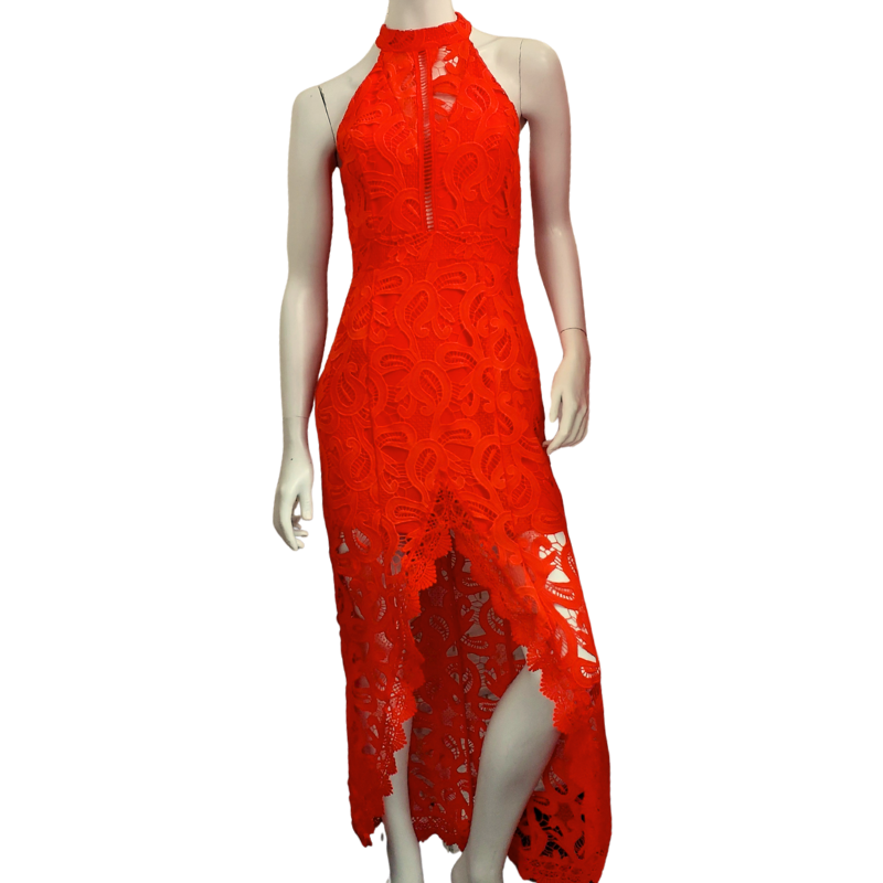 Romance orange lace dress, size 10