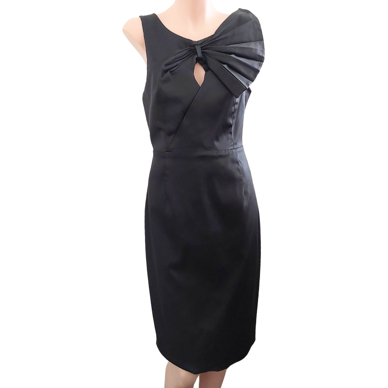 Katherine black satin formal dress, size 8