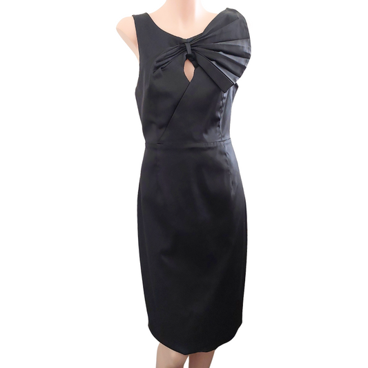 Katherine black satin formal dress, size 8