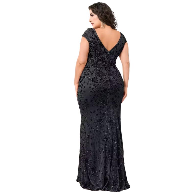 Black sparkly formal/ ball dress, size 16-18-HIRE