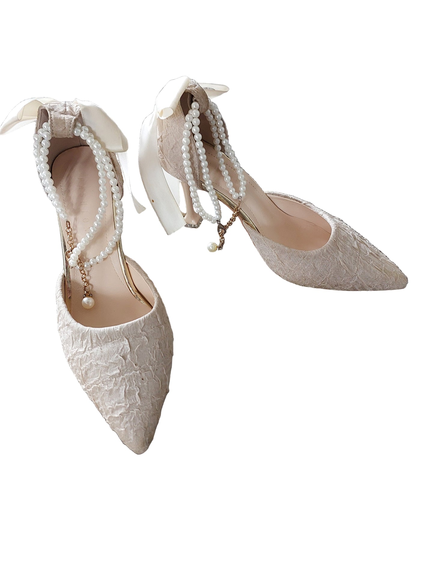 Cream wedding heels, size 38/7
