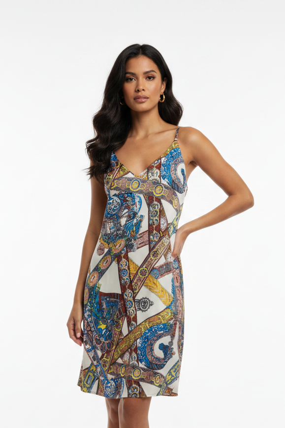 Ketze Ke Summer autumn tones dress, size 8