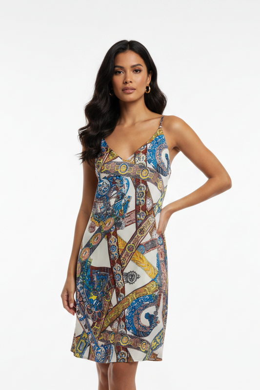 Ketze Ke Summer autumn tones dress, size 8
