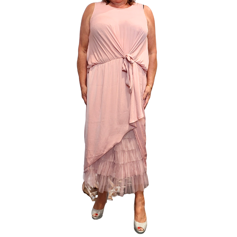 State Of Play peach silky dress, size 18
