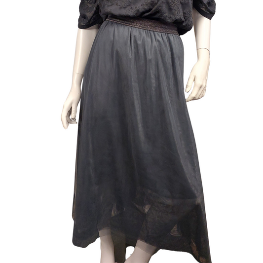 Foil charcoal tulle skirt, size 14