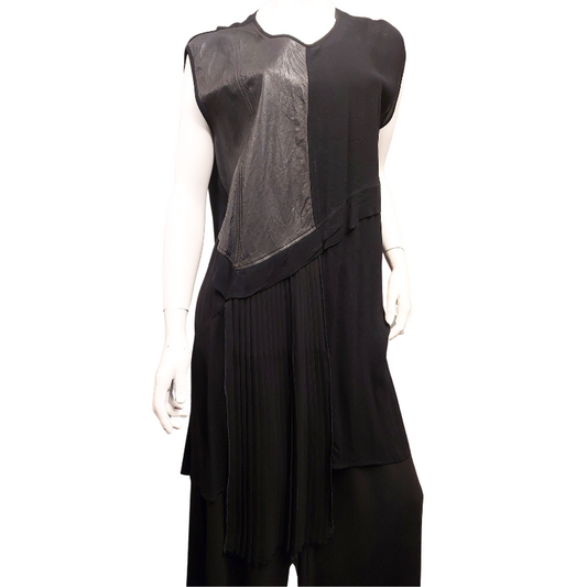 Company Of Strangers NZ DESIGNER black leather top, size 12