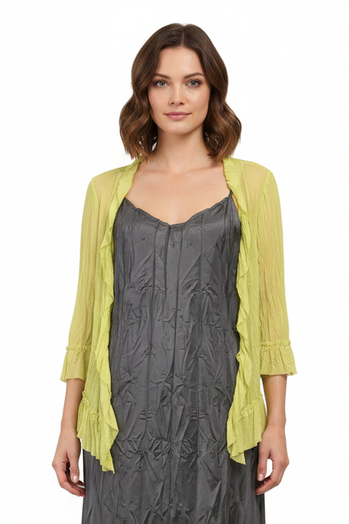 Chartreuse shrug, size 18