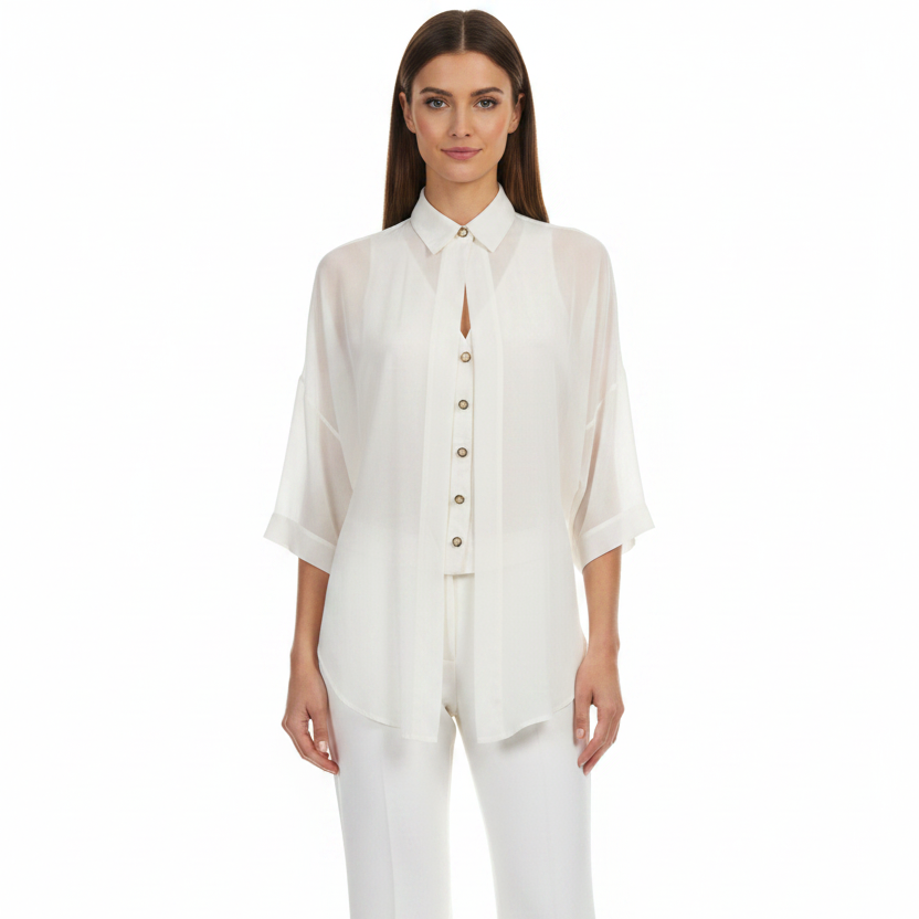Jane Daniels ivory built in waist coat top, size 10