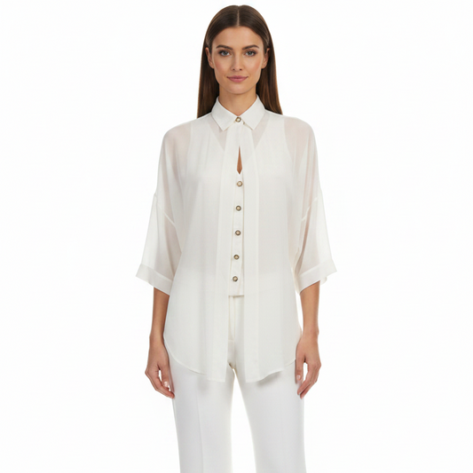 Jane Daniels ivory built in waist coat top, size 10