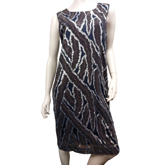 Navy sequin formal / party dress, size 14