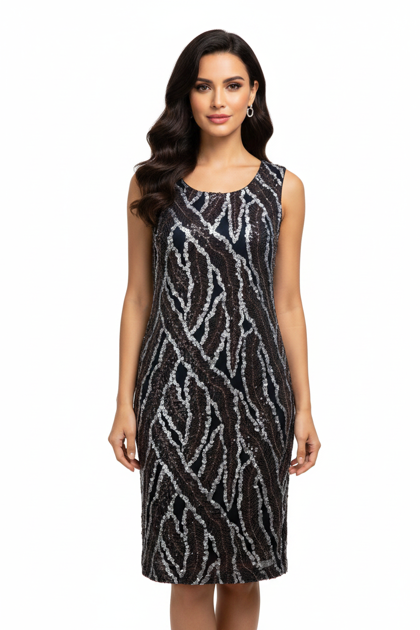 Navy sequin formal / party dress, size 14