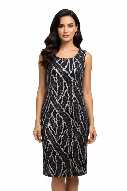 Navy sequin formal / party dress, size 14