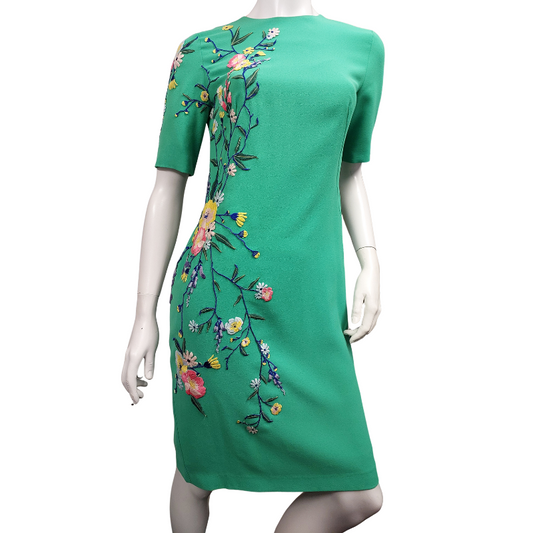 Trelise Cooper green floral dress, size 8-10