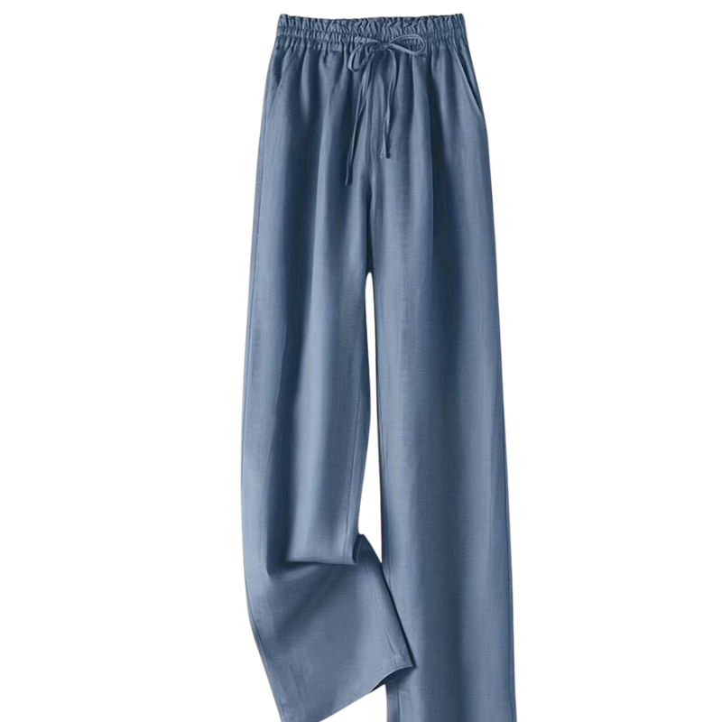New blue viscose wide leg pants, size 8-14