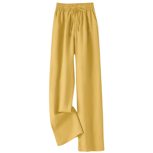 New mustard viscose wide leg pants, size 8-14