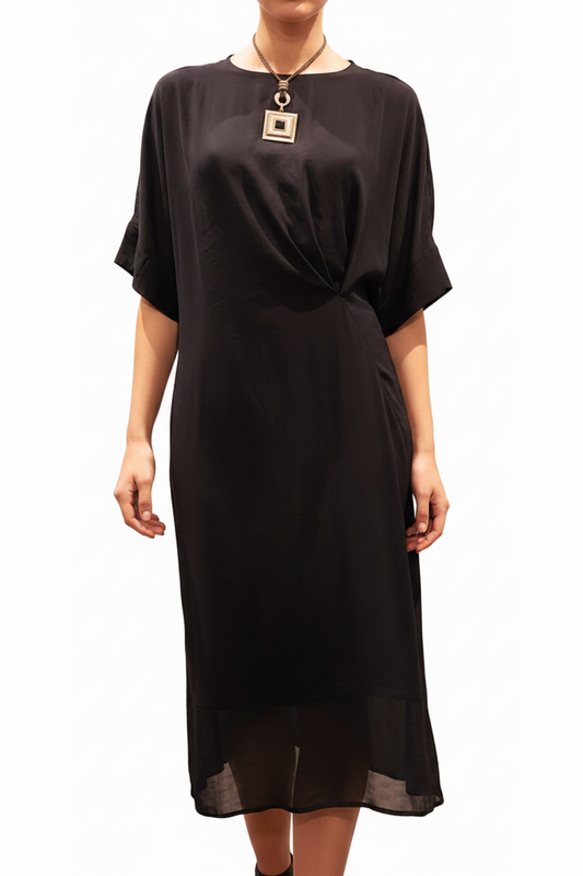 Moochi navy chiffon dress, size 10
