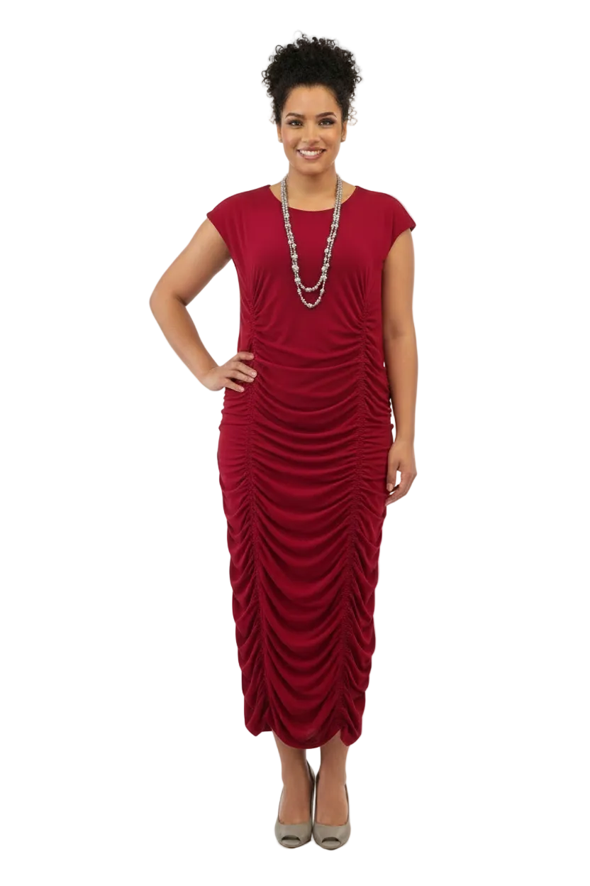 Burgundy red cocktail/formal dress, size 18