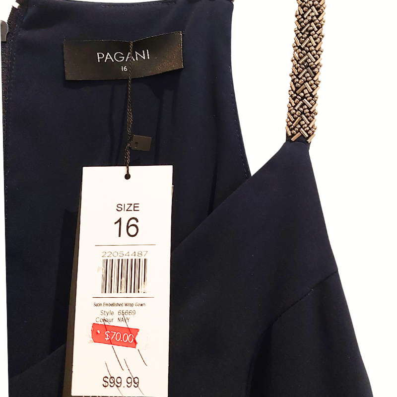 NEW Pagani navy formal/ ball dress, size 16-HIRE $30