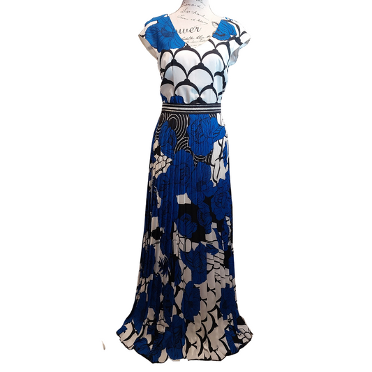Beatrice B Italy blue maxi dress, size M/10-12