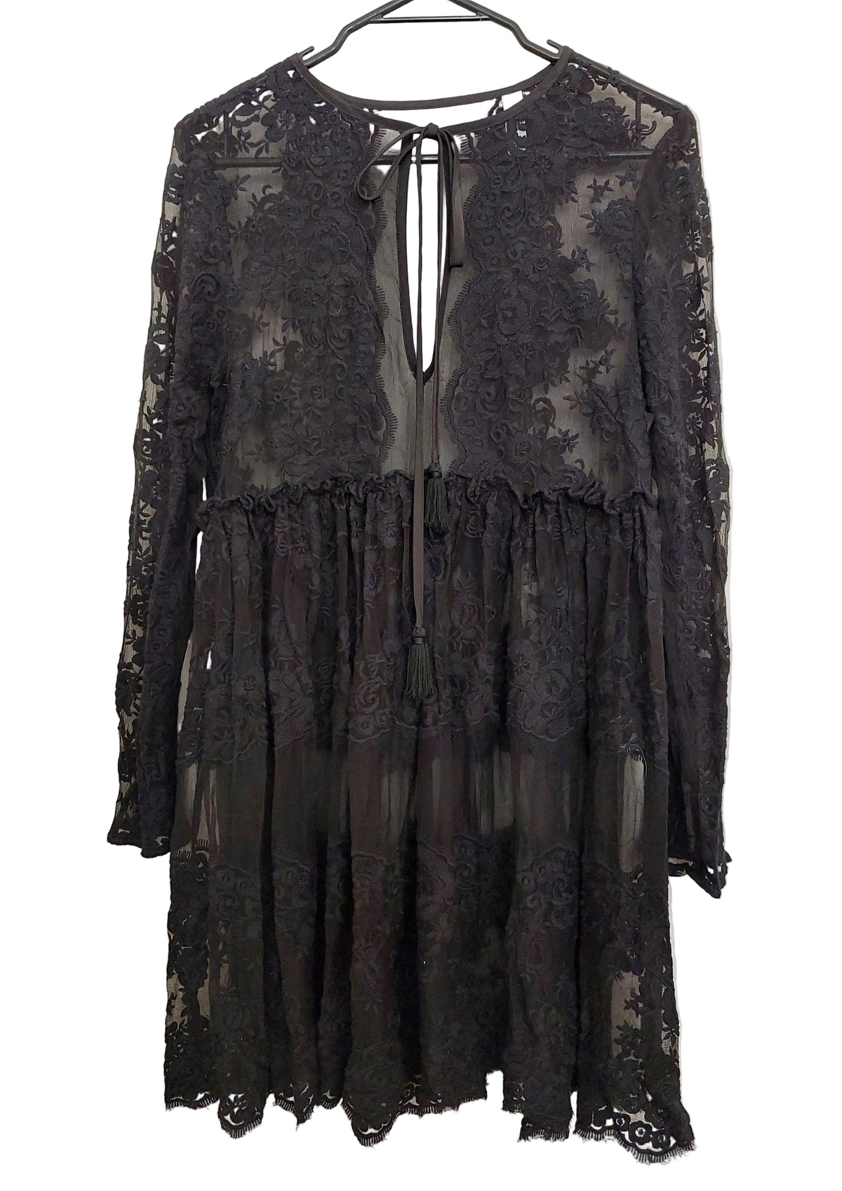 Bec & Bridge black Summer l/s mini dress, size 10