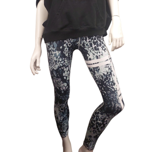 Aimn blue black sports tights/leggings, size S