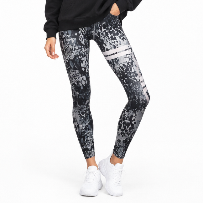 Aimn blue black sports tights/leggings, size S