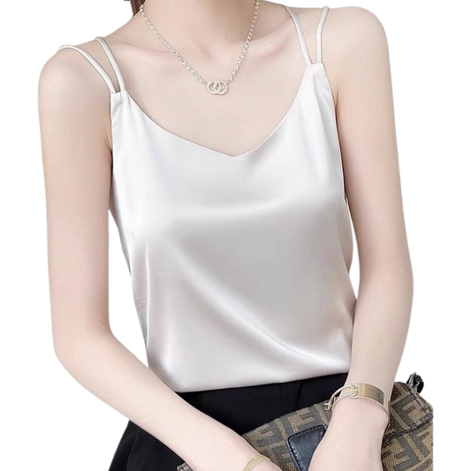 NEW satin silk champagne camisole size 14