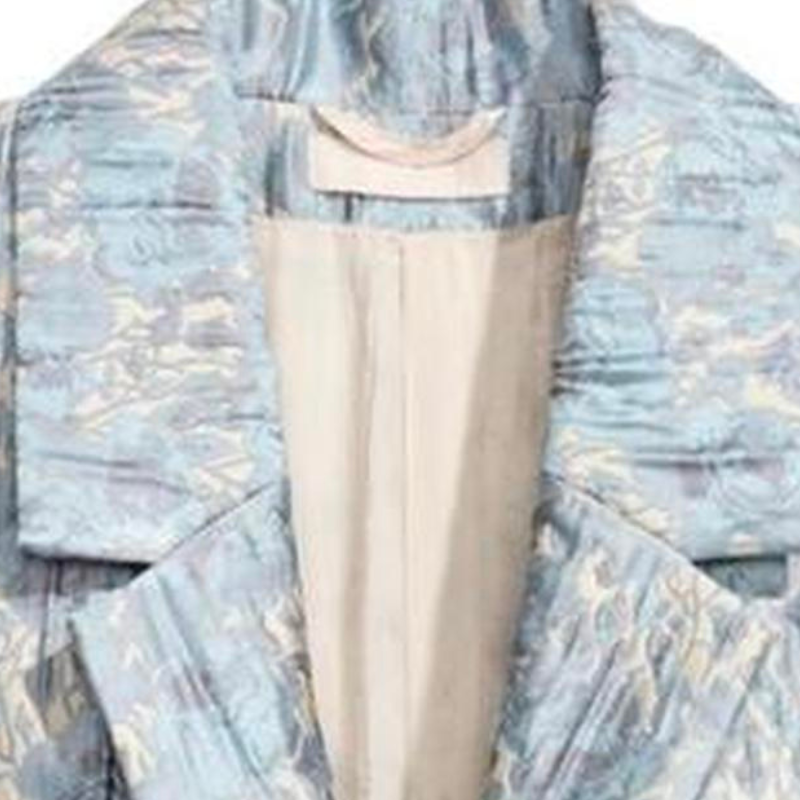 Blue /silver/cream embossed  coat, size 10-12