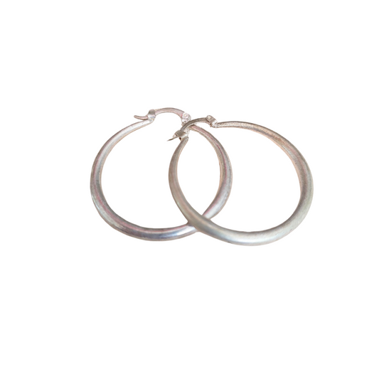 Silver hoop earrings, choice of several