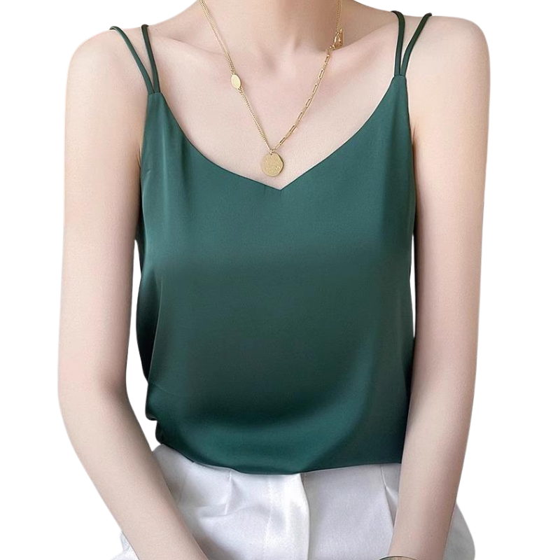 NEW satin silk champagne camisole size 14