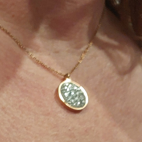 Rose Gold cz pendant-HIRE