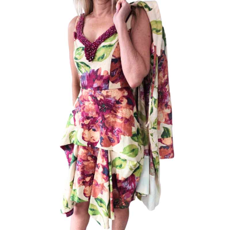 TRELISE COOPER  'Big Love', linen dress & coat, size 6