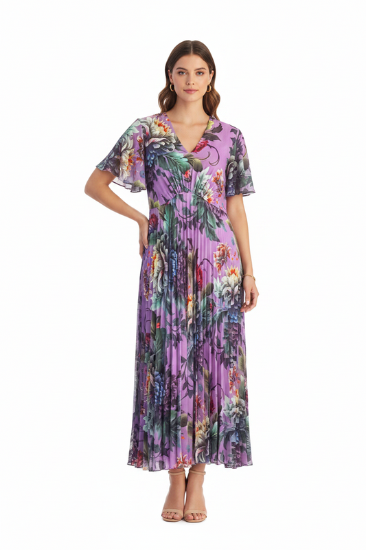 New Annah S purple floral dress, size XS 💜 8-10