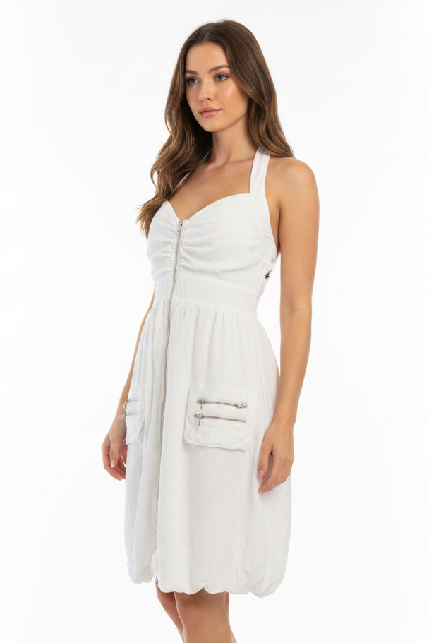 @emgirl white Summer dress, size M, 10/12