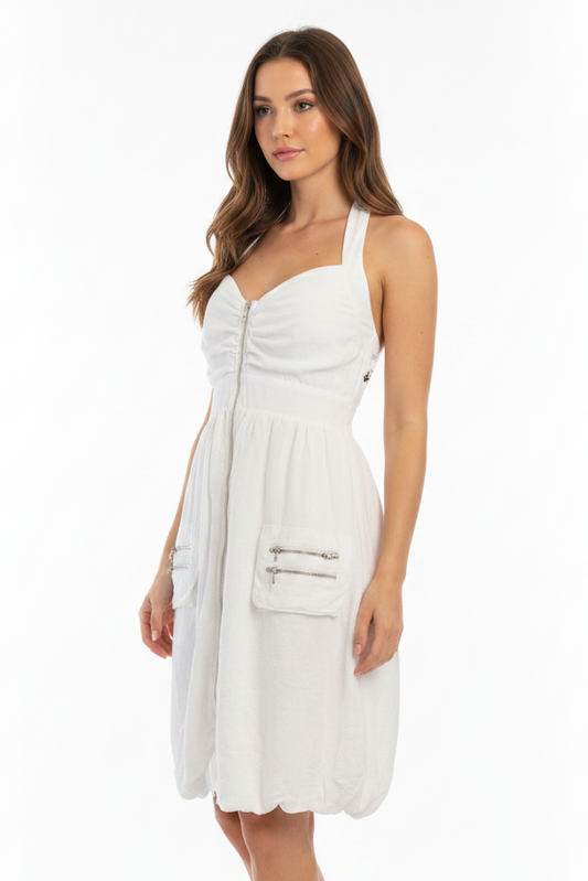 @emgirl white Summer dress, size M, 10/12