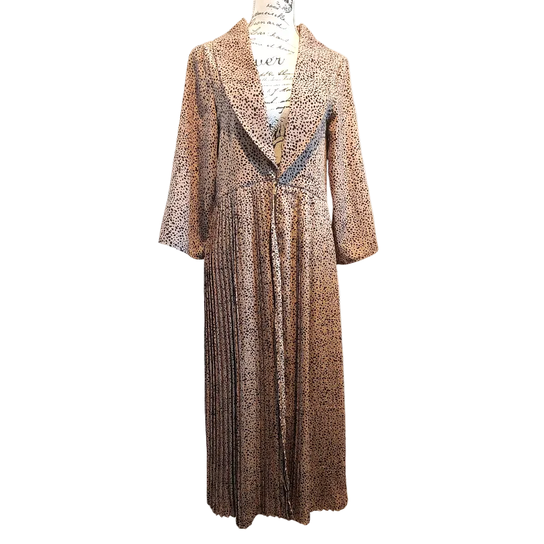 Amaya tan leopard layering coat, size XS, fits 8/10