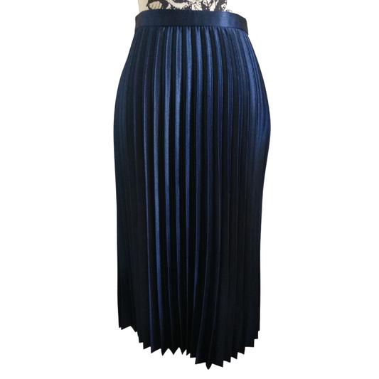 Portmans navy pleated skirt, size 8