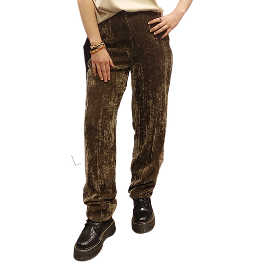 F & L Collection khaki velvet pants, size 8/10 pants