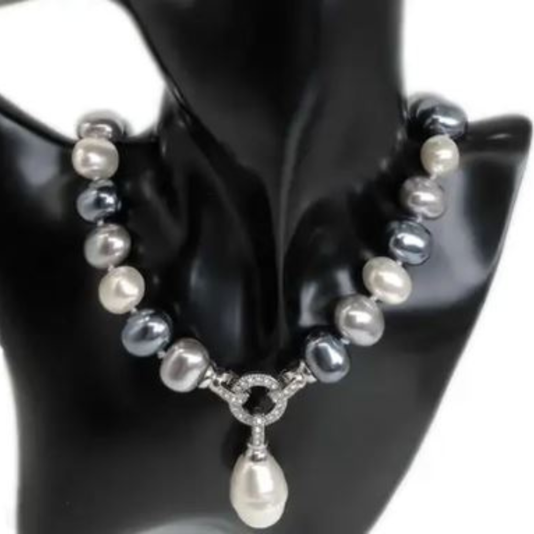 NEW Pearl Necklace with detachable pendant, 44cm, choice of colours