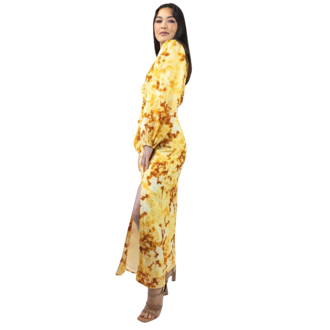 IVY + JACK Yellow Maxi Dress 8