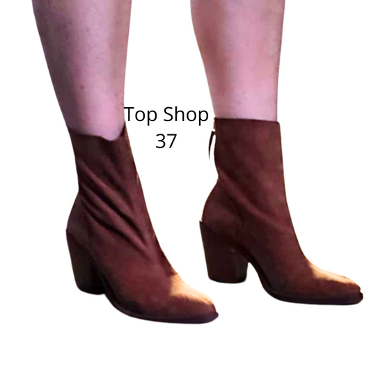 Sale Top Shop tan suede boots size 37/6