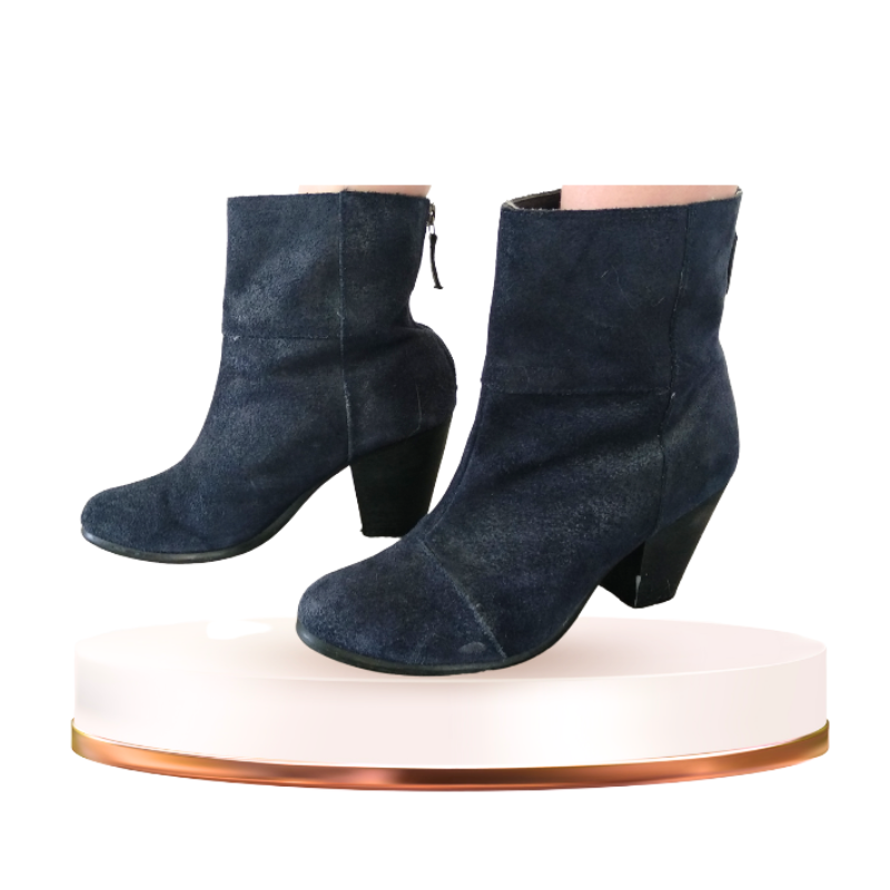 Pulp navy suede ankle  boots, size 6